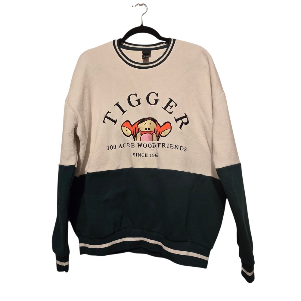 Disney Tigger Winnie The Pooh 100 Acre Wood Sweatshirt‎ Women's SM Embroidered